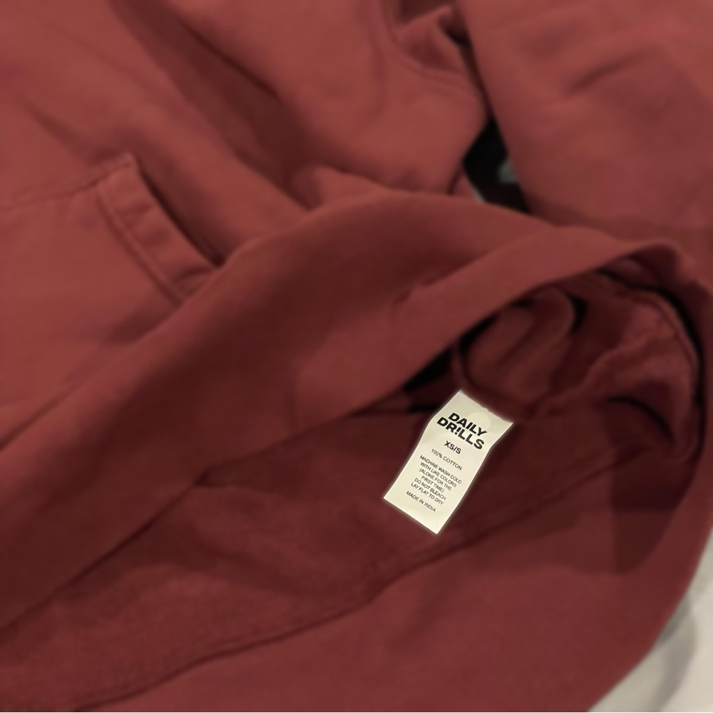 NWT Daily Drills Bodega Burgundy Hoodie - Picture 2 of 3